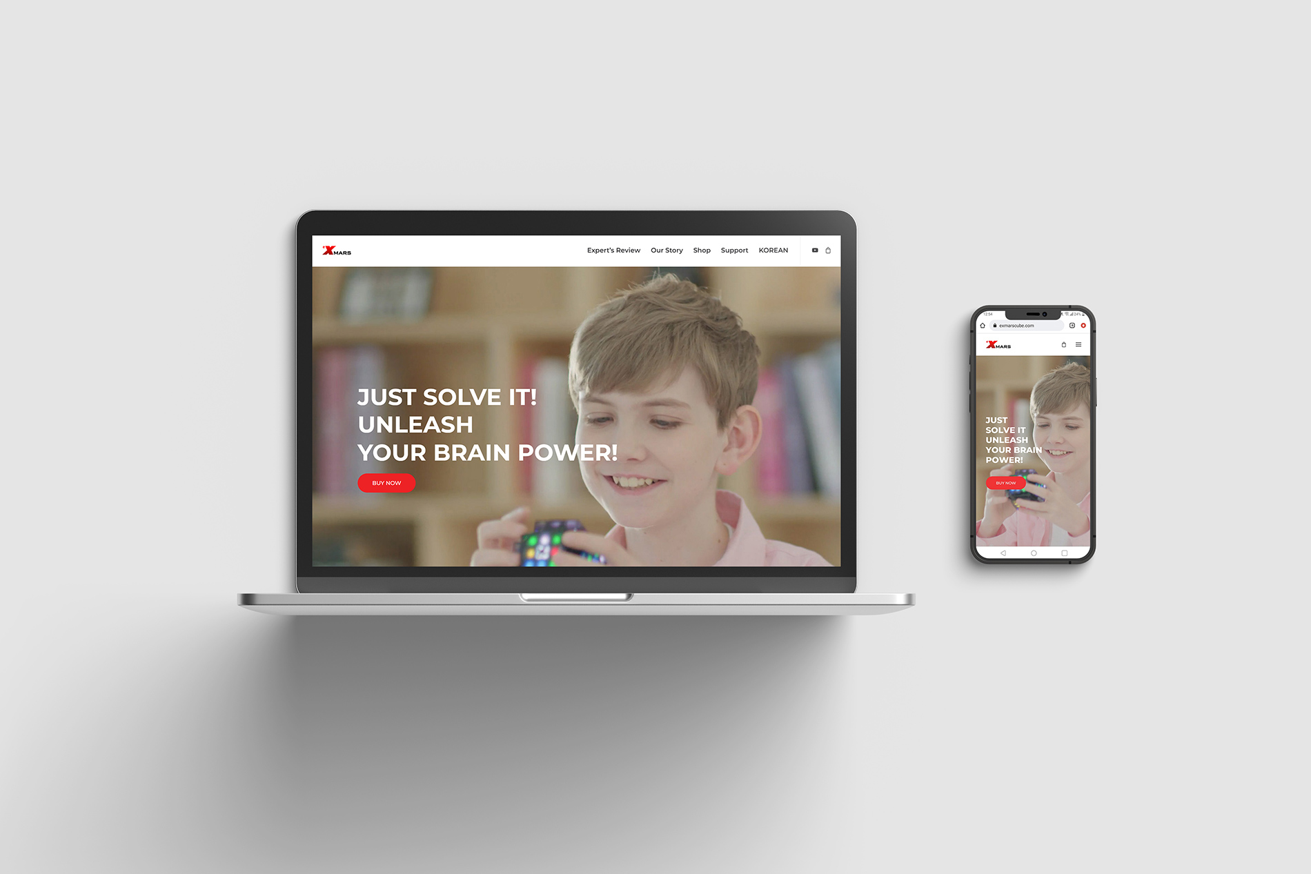 엑스마스큐브 홈페이지 디자인 포트폴리오 목업 이미지 03